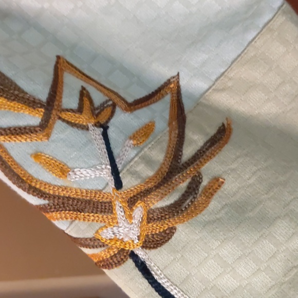 ALLURE* vintage Brocade embroidered lined long sleeve wood button jacket - Picture 5 of 13